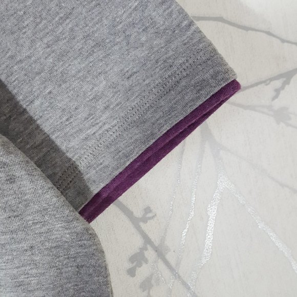 Untuckit Gray Cotton Blend Lined Short Sleeve Crewneck T-Shirt - Picture 3 of 5